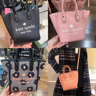 Kate Spade New York Ella Mini Leather Top Zip Tote Crossbody (ใบเล็ก)