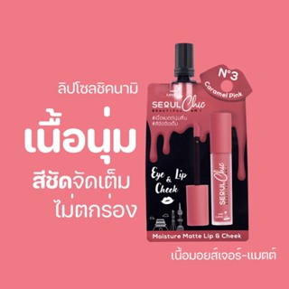 [กรอกโค้ด T6W7EC8 ลด 15%] ลิปนามิโซลชิคN.3 KBC105-3-01 Nami Make Up Pro Seoul Chic Moisture Matte Lip No.3 Caramel Pink