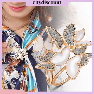 &lt;citydiscount&gt;  เข็มกลัดติดผ้าพันคอ Clip คริสตัล