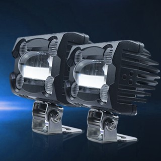 Motorcycle Spotlight High Beam White Light Low Beam Amber Motorcycle Headlight Laser Off road Auto Car LED Auxiliary Fog