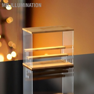 Toy Acrylic Display Shelf Clear Storage Box Thickened for Hand Made Doll with Sliding Door