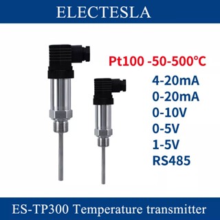 Es-tp300 เครื่องส่งสัญญาณอุณหภูมิ ปลั๊กอิน ตัวต้านทานความร้อน PT100 4-20mA เซนเซอร์เอาท์พุต 50x6 มม.