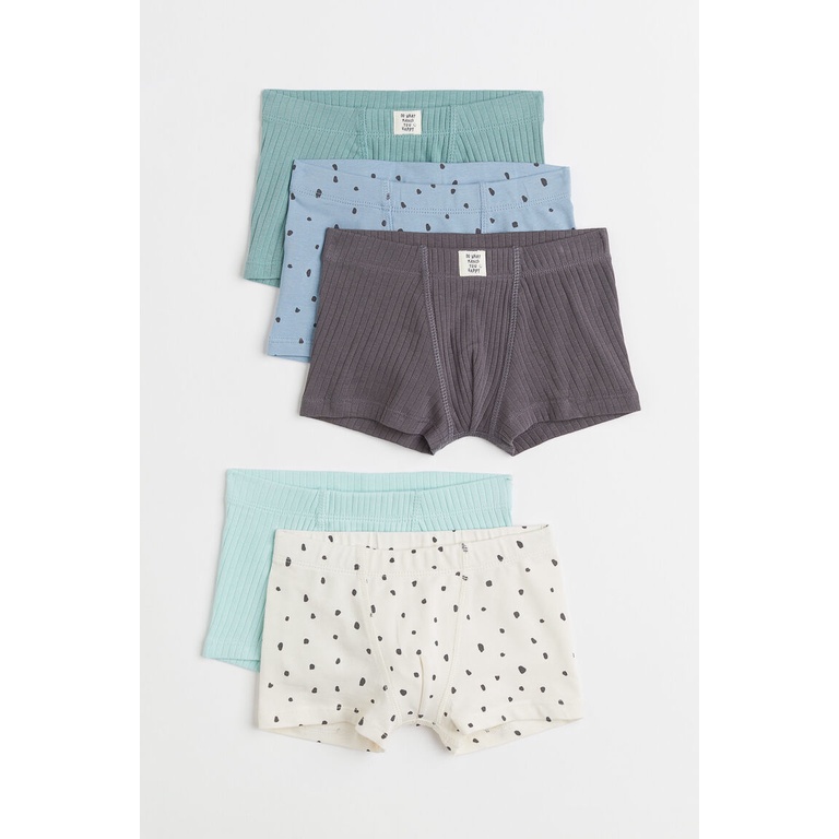 H..S Boxer Boxershorts Für Herren  Packung, 5-St  Mt Stefen Und Logo Im Bund Lila