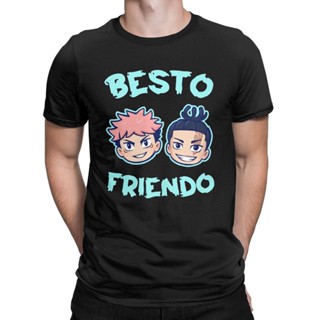 เสื้อยีด คาวาอี้ ญี่ปุ่น อะนิเมะ Tshirt Besto Friendo Yuji Todo Jujutsu Kaisen Leuke Grafische Tshirt ฮาราจูกุ เอสเธทิสเ