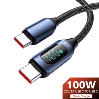 สายชาร์จ USB C เป็น USB Type C 100W 6A Type-C 2 เมตร ชาร์จเร็ว สําหรับ Samsung