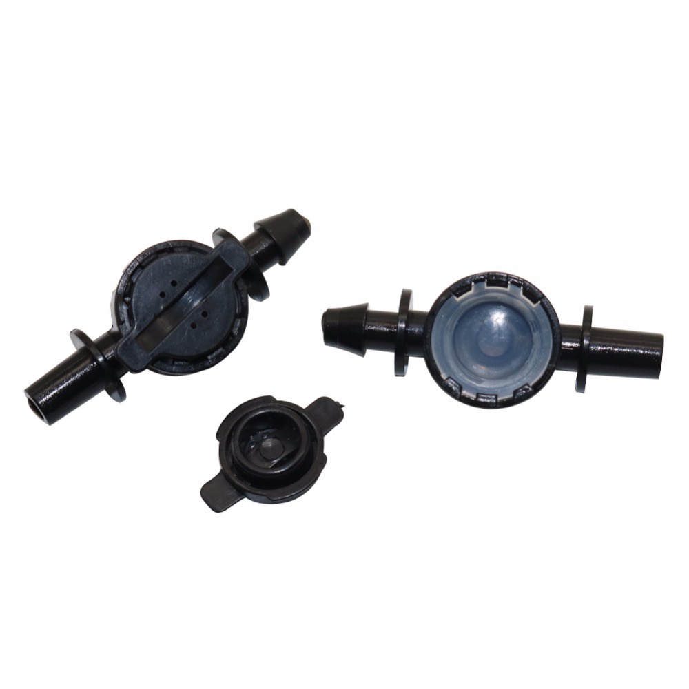 100 PCs Anti-drip valve of Micro Rotary nozzle Sprinklers Stop Valve 1/4 inch water hose connector for garden irrigation