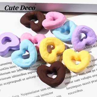 【 Cute Deco 】โดนัท การ์ตูนน่ารัก (5 สี) สีเหลือง / ฟ้าอ่อน / ม่วง / กาแฟเข้ม จี้กระดุม Crocs / Jibbitz น่ารัก Croc รองเท้า DIY / วัสดุเรซิน เสน่ห์ สําหรับ DIY