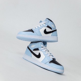 (พร้อมส่ง) Nike Air Jordan 1 Mid “Ice Blue” (แท้100%)