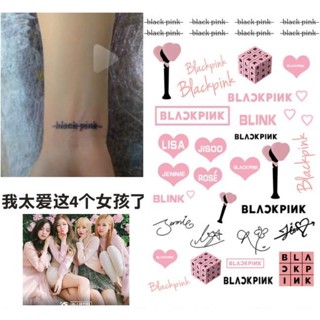 สติกเกอร์รอยสัก BLACKPINK ROSE JISOO LISA JENNIE