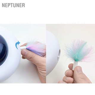 Neptuner ของเล่นแมวไฟฟ้าอัจฉริยะ แบบโต้ตอบ พร้อมขนนก สําหรับบ้าน