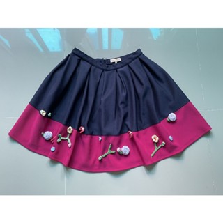 กระโปรง Lyn around ทูโทน สีกรม ชมพู Size L น่ารักมาก มือสองสภาพนางฟ้า พร้อมส่ง