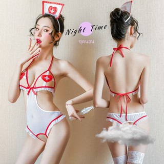 ชุดพยาบาลคอสเพลย์ มีไซต์ใหญ่ ใส่ได้ถึงน้ำหนัก 80 kg. N-544 ราคาส่ง