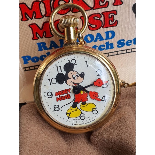 นาฬิกาพก Mickey mouse “GREAT AMERICAN RAILROADS COLLECTOR'S SERIES”