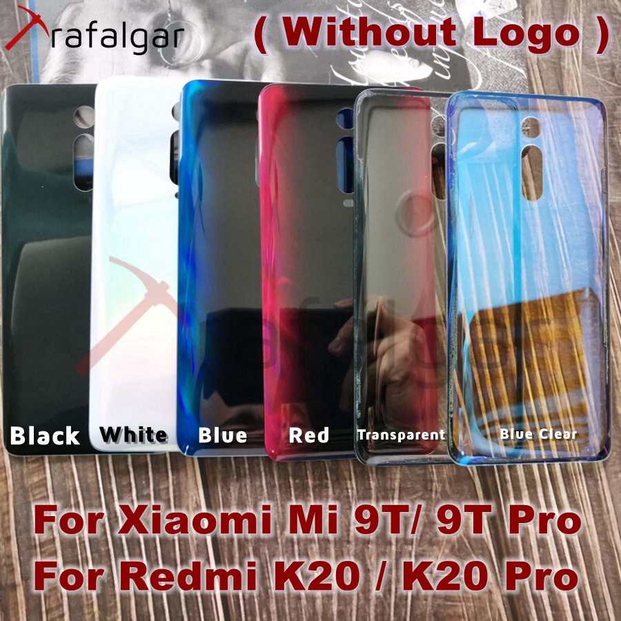 เคสแบตเตอรี่ด้านหลัง แบบกระจกใส พร้อมสติกเกอร์กาว แบบเปลี่ยน สําหรับ Xiaomi Mi 9T Pro Redmi K20 Pro 