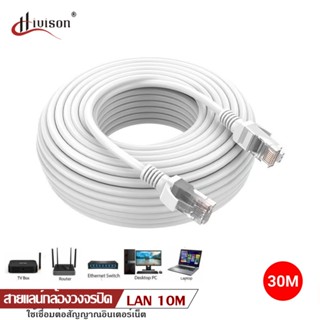 สาย LAN Cable CAT5E สำเร็จรูป 30m เชื่อมต่อสัญญาณอินเตอร์เน็ต สายแลนภายในอาคาร indoor ตัดแบ่งขายเข้าหัวพร้อมใช้งาน