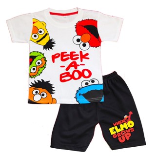 เสื้อยืด ลาย Elmo Pick A Boo สําหรับเด็ก