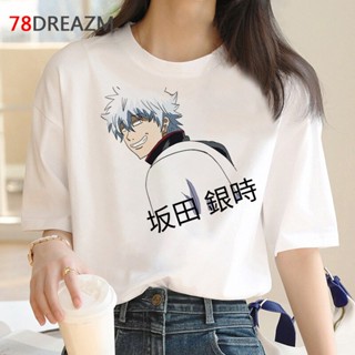 เสื้อผู้ชายเท่ เสื้อยืด gintama tshirt ชาย harajuku กรันจ์สตรีทแวร์สีขาวเสื้อยืดเสื้อผ้า ulzzang เสื้อยืดสีขาว