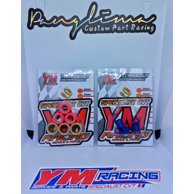 ROLLER 1SET (6 ชิ้น) + 1000RPM YM RACING ALL MATIC CAMPAS SPRING | CVT CVT CVT |