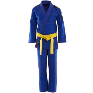 ชุดบราซิลเลียนยูยิตสูสำหรับเด็กรุ่น 500 OUTSHOCK 500 KIDS BRAZILIAN JIU-JITSU UNIFORM - BLUE