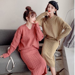 926🔥พร้อมส่ง🔥 ส่งไว ทันใจ ร้านคนไทยค่ะ❤️ชุดเซ็ทไหมพรม เดรสไหมพรม เสื้อไหมพรม เดรสไหมพรมเกาหลี ชุดเซ็ท ใส่หน้าหนาว