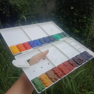 (พรีออเดอร์) จานสีน้ำ+สีน้ำบีบแบ่ง Winsor & Newton Water Colour with Palette