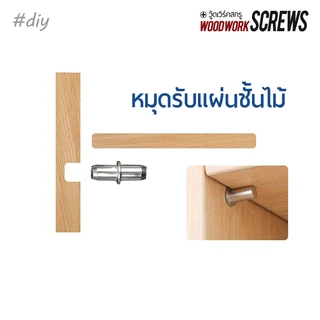 ปุ่มรับชั้น หมุดกระจก 10 ตัว รองแผ่นไม้ อะครีลิค เพิ่มชั้นวางของ DIY รับแผ่นกระจก ตู้โชว์ สำเร็จรูป ที่มีรูขนาด 5-6มม.