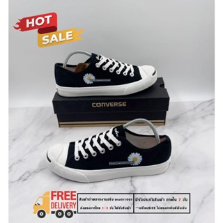 สินค้าขายดี✨ Converse jack ดอกเดซี่ ✨รองเท้าคอนเวิร์ส รองเท้าผ้าใบผู้ชาย-ผู้หญิง รองเท้าทำงาน แฟชั่น รองเท้าผ้าใบข้อสั้น