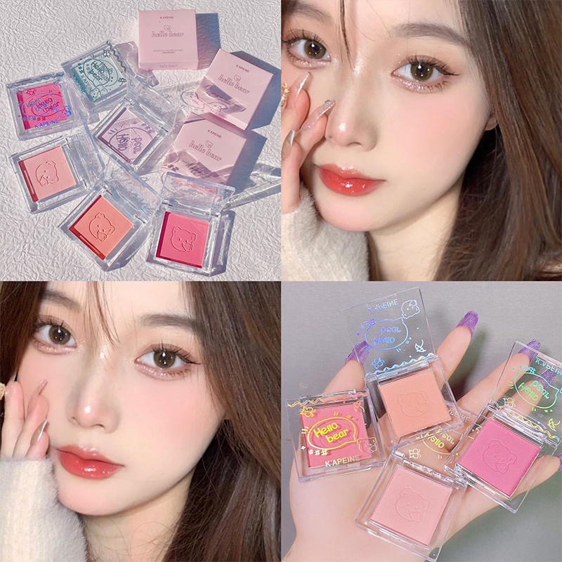 บลัชออน เนื้อแมตต์ 6 สี สีฟ้า เนื้อฝุ่น น้ําหนักเบา และละเอียดอ่อน สําหรับแต่งหน้า-oo