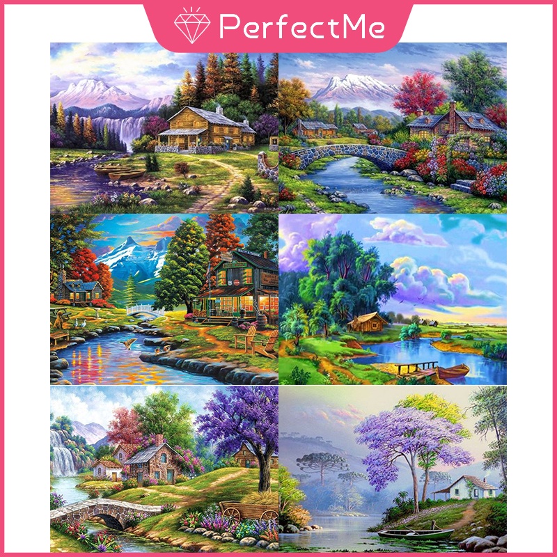 (พร้อมส่ง) ภาพจิตรกรรมปักเพชรครอสติตช์ คริสตัล 5D ขนาด 40x30 ซม. สําหรับตกแต่งบ้าน DIY 1 ชุด 风景 5245