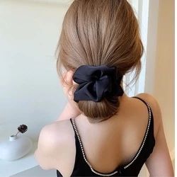Korean satin large hair ring โดนัทมัดผมซาติน ขนาด 13cm. ยางรัดผม โดนัทใหญ่