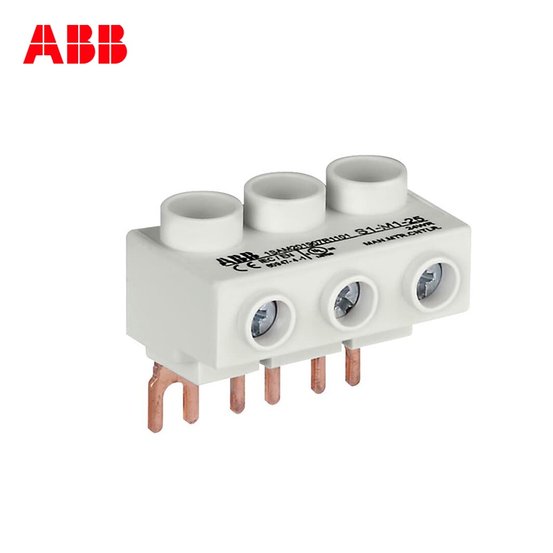 HB ABB ขั้วป้อน 3 เฟส S1-M1-25 S1-M2-25 S1-M3-25 S1-M3-35 สําหรับ MS116, MS132, MO132
