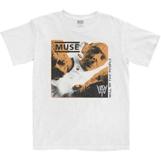 T-shirt  เสื้อยืด พิมพ์ลาย Muse Will of the People สีขาว สําหรับทุกเพศS-5XL