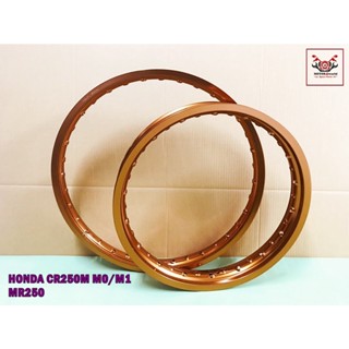 1.60x21 &amp; 2.15x18 "ROSE GOLD" ALUMINIUM WHEEL RIM for HONDA CR250M M0-M1 MR25 year 1976 (2 PCS.) / ขอบล้อ อลูมิเนียม 2วง