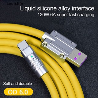 Llph 120W 6A Super Fast Charge Type-C สายเคเบิลซิลิโคนเหลว ชาร์จเร็ว สาย USB สําหรับ Xiaomi Huawei Samsung USB หนา สายข้อมูล LLP