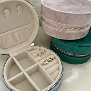 กล่องเครื่องประดับกำมะหยี่ทรงกลม velvet jewelry box