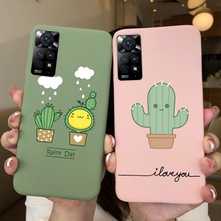 เคสโทรศัพท์มือถือ ซิลิโคนนิ่ม TPU ลายการ์ตูนกระบองเพชรน่ารัก สําหรับ Xiaomi Redmi Note 11 Pro Note 11Pro Note 11Pro