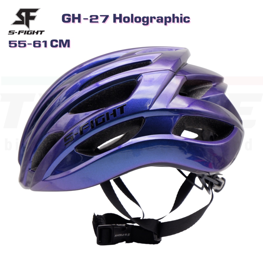หมวกกันน็อคจักรยาน S-fight รุ่น GH-27 Holographic Silver สีปรับตามมุมแสง