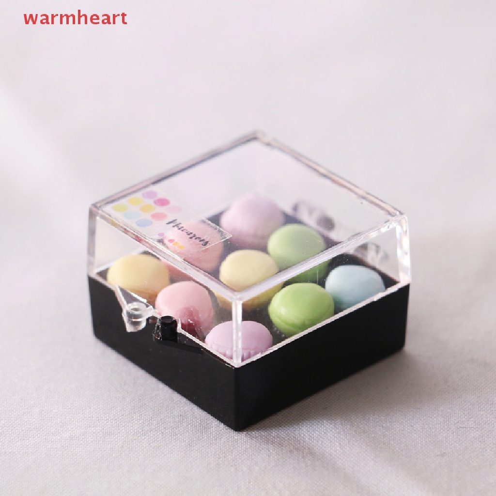 (warmheart) อาหารจิ๋ว สีมาการอง สําหรับบ้านตุ๊กตา 1/12 12 ชิ้น ต่อล็อต