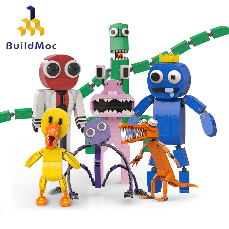 Buildmoc บล็อคตัวต่อเลโก้ รูปมอนสเตอร์มด สีแดง สีส้ม สีเขียว รุ้ง ของขวัญสําหรับเด็ก
