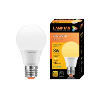 หลอด LED LAMPTAN BULB BRIGHT 8 วัตต์ E27 WARMWHITE