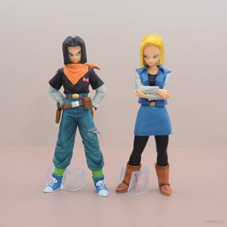 โมเดลฟิกเกอร์ ดราก้อนบอล Z Android 17 Lapis Android 18 Lazuli ของเล่นสําหรับเด็ก ตกแต่งบ้าน ของขวัญ