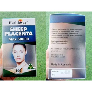 วิตามิน Healthway Sheep Placenta Max 50000 mg. 100 Softgel