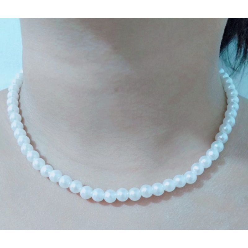 PLAIN PEARL NECKLACE สําหรับผู้ชายและผู้หญิง PEARL NECKLACE LATEST CHOKER NECKLACE