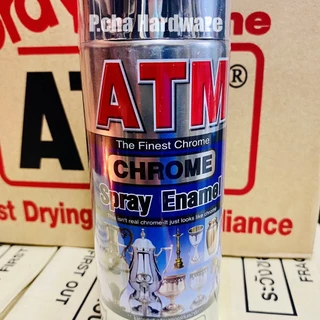 ATM สีสเปรย์โครเมี่ยม สีเงางาม (C180 CHROME) C-180 ปริมาตรสุทธิ 400 ซีซี สเปรย์โครเมี่ยม สเปรย์เก็บงาน