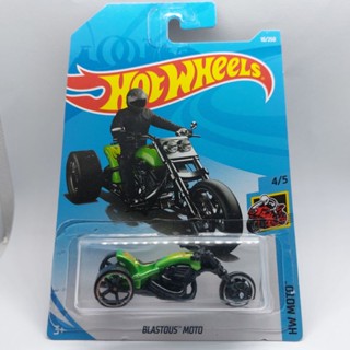 รถเหล็ก Hotwheels BLASTOUS MOTO สีเขียว (ib37)