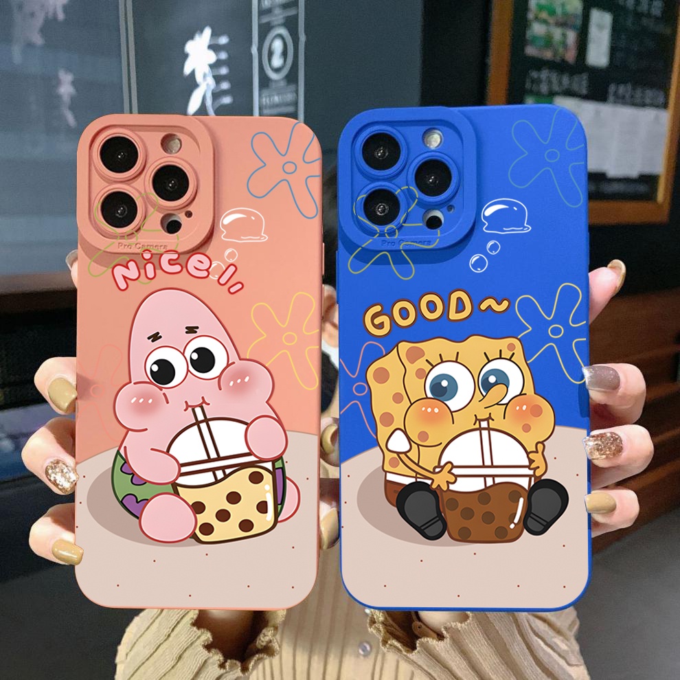 สําหรับOPPO A16 A15 A16E A16k A95 Reno6 Z 5G A94 A54 A74 4G A53 A76 A96 4G A12 A5S A7 Good Spongebob