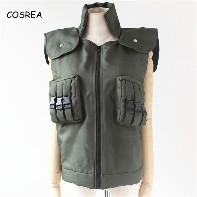 เครื่องแต่งกายCosplay Hatake Kakashi สีเขียว Unisex กันหนาวสำหรับ Comic Con และ Halloween