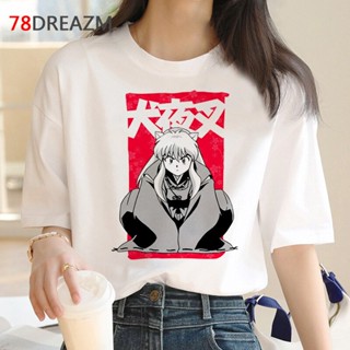 เสื้อเด็กหญิง inuyasha ด้านบน tees ชายวินเทจ ulzzang สตรีทแวร์สบาย ๆ พิมพ์เสื้อยืดฤดูร้อนด้านบน harajuku kawaii tumblr