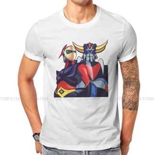 เสื้อยืด GOLDRAKE UFO หุ่นยนต์ Grendizer Tshirt Harajuku เสื้อเชิ้ตพังก์เสื้อยืดผู้ชายเสื้อเชิ้ตผ้าฝ้ายขนาดใหญ่คอกลมเสื้