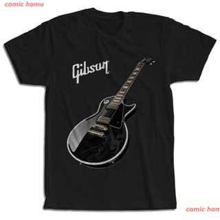 Tee comic home 2021 เสื้อยืดพิมพ์ลายโลโก้ Gibson Les Paul Guitar สไตล์คลาสสิกสําหรับผู้ชาย discount